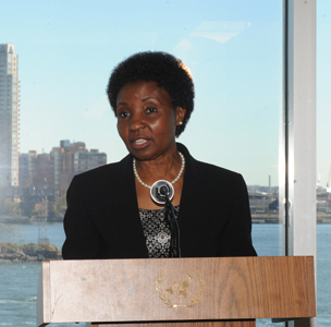 U.N. Deputy Secretary-General Dr. Asha-Rose Migiro speaking at the 2010 annual luncheon